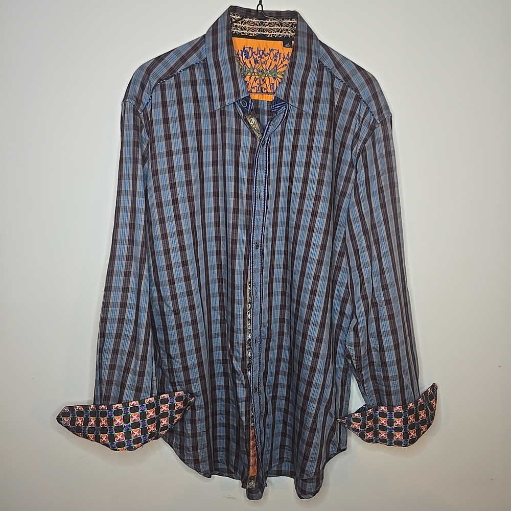 Robert Graham Men's Long Sleeve Dress Shirt Button Down, 100% Cotton